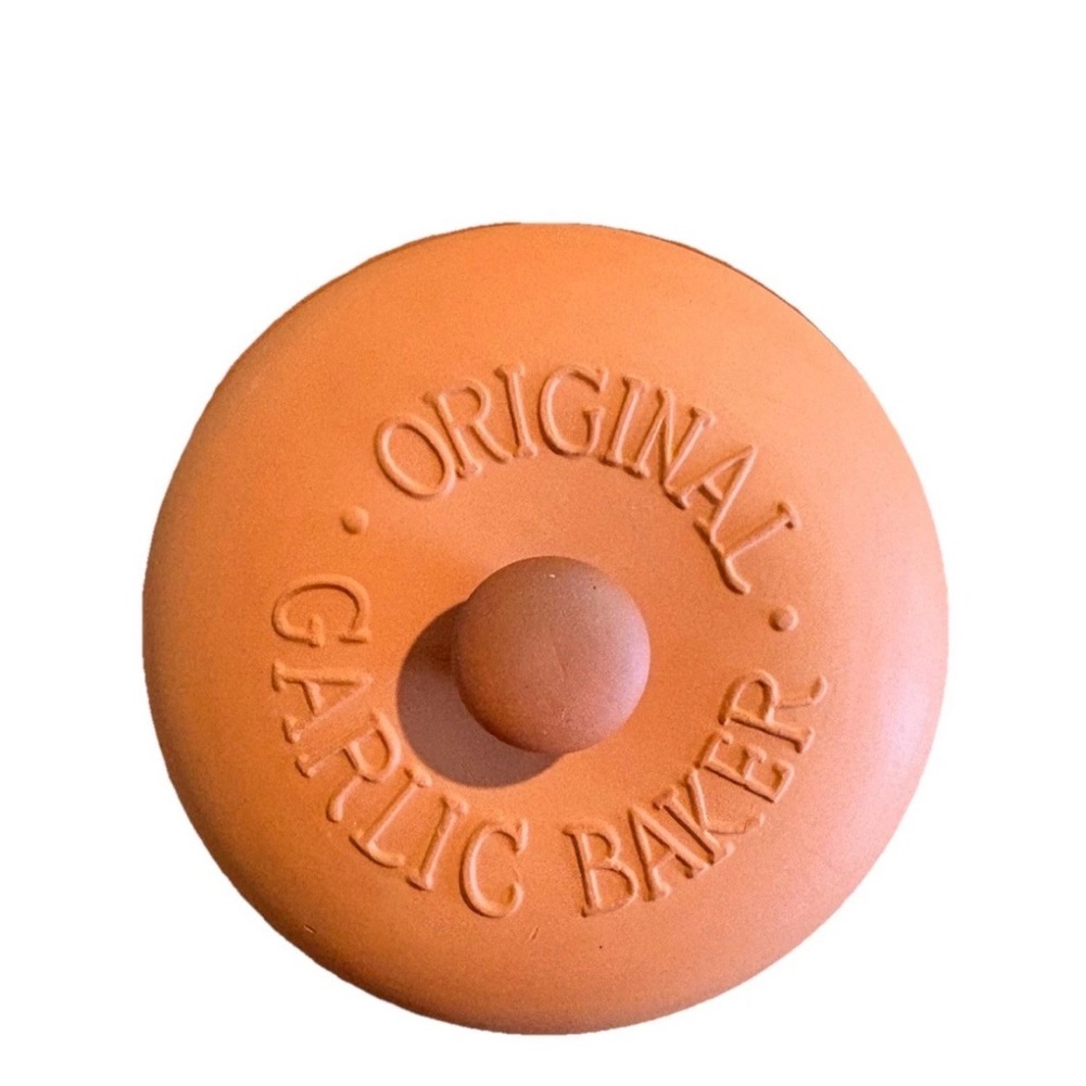 Original Garlic Baker Terracotta Unglazed Exterior Vintage 1993
